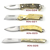 Couteau de poche miniature EDC pliable en acier inoxydable avec manche en bois, 3 cm, couteau utilitaire porte-clés, cadeau