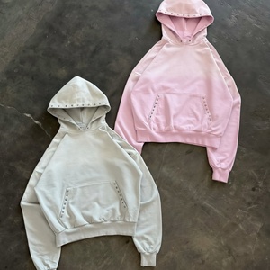 Sudadera con Capucha Personalizada OEM Unisex de Alta Calidad, Ecológica, de Poliéster/Algodón, con Cierre, Cuello Cuadrado, Resistente al Viento, Transpirable, Estilo Urbano Hip Hop - Product Image 6