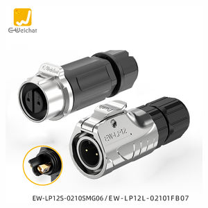 E-Weichat LP12全金属对接连接器，带2/3针螺钉接线IP68防水连接器 - Product Image 2