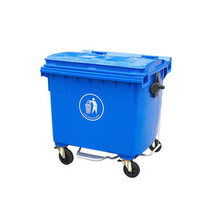 Outdoor Wheeled square 1100L Large Plastic Dustbin Garbage <strong>Bin</strong> in Stock