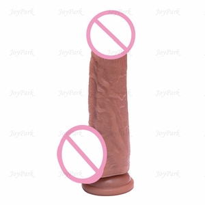 JoyPark Bestseller Dildo in Silicone Morbido da 8,07 Pollici, Testa Marrone a Doppio Strato, Senza Ftalati, Impermeabile, Ecologico, Inodore - Product Image 2