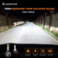 Projecteur LED universel pour moto et voiture, en alliage d'aluminium, 180W, 17000LM, H4 H7 H11, 6500K, pour A4/A8/X5 - Vente Flash