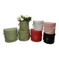 Coffret Cadeau Souvenir Portable de Luxe à Trois Boîtes à Fleurs, Couverture Semi-Flip Gaufrée, Laminage Mat Imperméable, Couleur Unie Bronzante