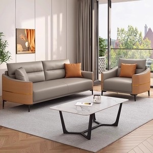 Modern Style VIP Boss Executive Leather <strong>Office</strong> Sofa <strong>Set</strong> for General Managers with Fabric Cover - Product Image 3
