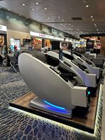 Fauteuil de massage Shiatsu CM-817 avec paiement par carte de crédit, écologique, à rail SL, pour usage commercial
