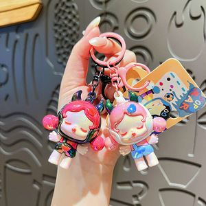 Creative 3D Electroplating Devil Sleeping Girl <strong>Plastic</strong> Keychain Cute Cartoon Colorful <strong>Doll</strong> Couple Bag Pendant <strong>Small</strong> Gift Model - Product Image 1