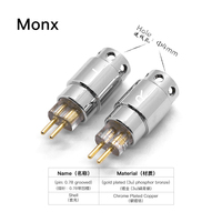 Connecteur DIY Monx pour écouteurs, prise AC plaquée or en bronze phosphoreux pour Ie200 Ie600 Ie900 A2DC N5005, neuf