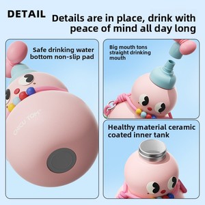 Bouteille <span class=keywords><strong>isotherme</strong></span> saine en céramique de 500 ml sans BPA, en forme de <span class=keywords><strong>gourde</strong></span>, idéale pour les enfants - Product Image 4