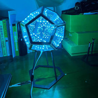 Veilleuse d'art créatif de dodécaèdre infini lampe de nuit LED colorée pour la décoration intérieure