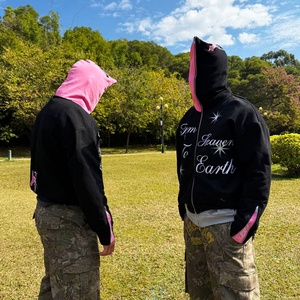Custom Street Wear High Quality Embroidery logo Heavyweight Cotton Men Hoodies French Terry Full Zip <b>up</b> Hoodies Manufacturer - Product Image 3