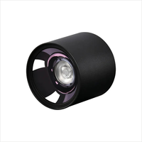 Plafonnier LED rond moderne en aluminium 18W 24W noir pour la maison et le bureau