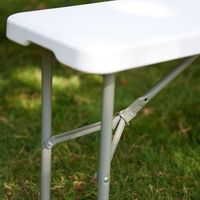 Ensemble table et banc pliants en plastique de 6 pieds pour fête de banquet, durables et imperméables