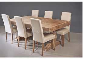 New Design <strong>Dining</strong> Table with <strong>4</strong> Soft <strong>Fabric</strong> <strong>Chairs</strong> Solid Wood Furniture <strong>Dining</strong> Room <strong>Sets</strong> E5008 - Product Image 5