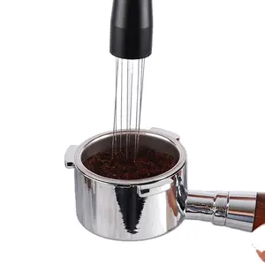 Dispensador de café expreso de acero inoxidable, aguja agitadora, distribuidor