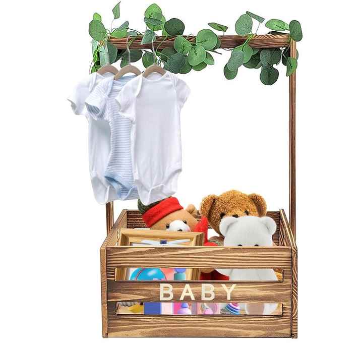 Baby Rack Crate Custom Wooden Baby Shower Crate Closet, Baby Storage Crate Hamper with ...