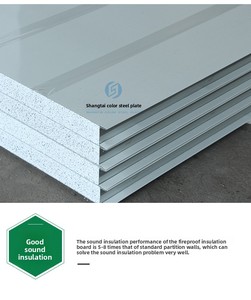 Nhà máy công nghiệp xây dựng hệ thống cách nhiệt bánh sandwich thép màu với bảng thanh lọc đá Silicon - Product Image 4