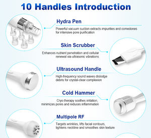 <span class=keywords><strong>2025</strong></span> Promotie 10in1 Hydra Huid Hoge Frequentie Gezichts Vacuüm Mee-Eter Verwijderaar Dermabrasie 10 En 1 Hydrodermabrasie <span class=keywords><strong>Machine</strong></span> - Product Image 4