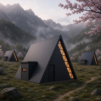 Maison A-Frame Modulaire Exécutive S780 pour Hébergement Commercial et Vacances en Zone Portuaire