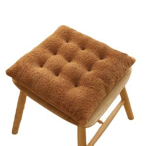 SKBeautiful Coussin de siège carré en velours épais et moelleux pour la maison, le bureau ou les étudiants, couleur unie - Product Image 2