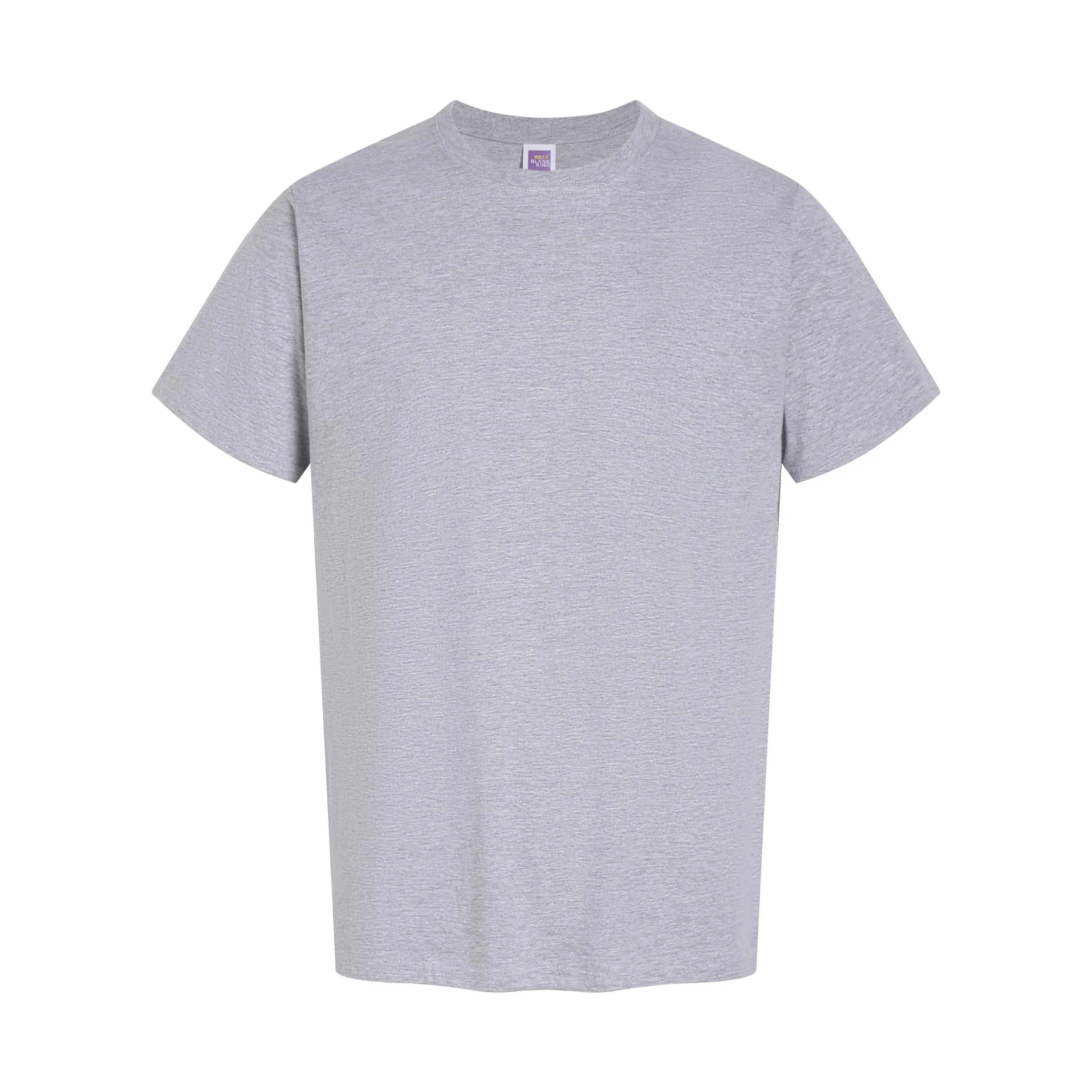 Camiseta con logotipo personalizado, camisetas extragrandes de algodón 100% para hombre, camiseta de manga corta con cuello redondo