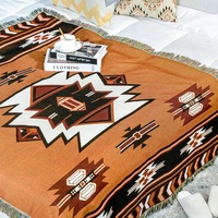 Personalisierte Foto-Baumwoll-Camping-Picknickdecke, gewebte Jacquard-Tapisserie, Instagram-Style-Decke für Sofa, Couch, Bett, leichtgewichtig
