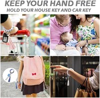 9 pièces Porte-clés de sécurité pour femmes Ensemble de porte-clés d'autodéfense Alarme sirène Bracelet d'autodéfense Porte-clés Accessoires