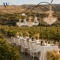 Lampe de sol en cristal imperméable haut de gamme pour l'extérieur, style minimaliste moderne, éclairage LED, idéale pour les mariages, les banquets et les galas annuels