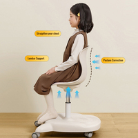 Ensemble de table d'étude pour enfants Tenwin 2805 en plastique, mobile, avec tiroir caché, hauteur réglable, bureau ergonomique pour l'école