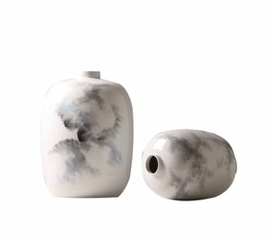 Vase en céramique à gros ventre, style chinois moderne simple et zen, nouveau style créatif, motif d'encre, vente en gros - Product Image 5