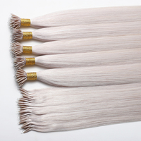 Extensions de cheveux humains de luxe vierges bruts européens doublement étirés, alignés sur les cuticules, avec pointe micro-nano à la kératine, fournisseur de cheveux naturels