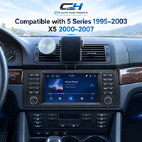 Pour BMW Série 5 E39/X5 E53/M5 1996-2003 Autoradio Carplay Android Auto avec TV et navigation GPS sur tableau de bord sans RDS stéréo