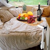 Pied de table réglable pour camping-car, pivotant à 360°, en alliage d'aluminium, support amovible, installation facile, pour caravane, camping-car, yacht, bateau