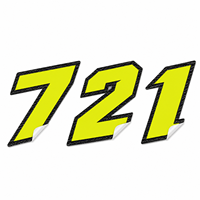 Autocollant de voiture en fibre de carbone, numéro de course, jaune fluo néon, noir, autocollant auto-adhésif pour moto