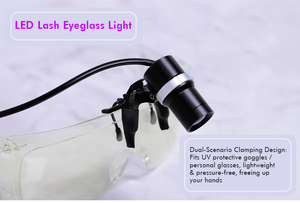 Espejo de Maquillaje en Forma de U con Lámpara LED Ajustable para Prácticas de Extensión de Pestañas, Herramienta de Belleza - Product Image 5