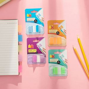 Creative Sticky Note Notebook with Kraft Paper Colour Clip Student Sticky <b>Notepad</b> with Wooden Pallet Maker - Product Image 1
