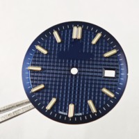 Nouveau cadran de montre en acier inoxydable de 31,8 mm, compatible avec le mouvement NH35, index A avec luminescence verte