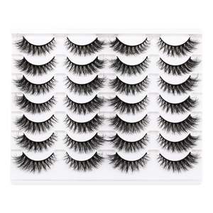 14 paires de <span class=keywords><strong>faux</strong></span> <span class=keywords><strong>cils</strong></span> en vison synthétique, style européen et américain, grand volume, épais, bouclés, désordonnés, série SK, vente en gros - Product Image 1