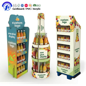 Espositore da Terra in Cartone POP Personalizzato per Bevande, Accattivante Espositore in Carta Stampata per il Lancio di Bevande Analcoliche - Product Image 1
