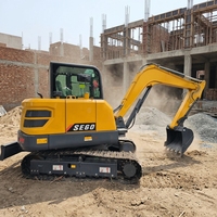 Excavatrice hydraulique d'occasion pour régions désertiques et arides, chenilles tout-terrain, adaptée aux climats chauds, travail intensif dans le sable et la poussière, machine Shantui d'occasion