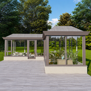 Veranda <span class=keywords><strong>in</strong></span> <span class=keywords><strong>Vetro</strong></span> con Tetto <span class=keywords><strong>in</strong></span> Alluminio Isolato, Giardino d'Inverno con Triplo <span class=keywords><strong>Vetro</strong></span> <span class=keywords><strong>per</strong></span> Balcone, Patio, Terrazza, Cortile - Product Image 4