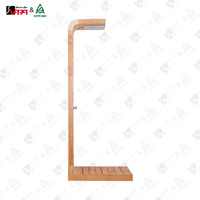 Douche extérieure Vapasauna Aspen Barrel, colonne de douche écologique pour jardin avec finition en huile de cire de bois, pour villa moderne et usage commercial