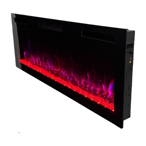 Chimenea <span class=keywords><strong>Eléctrica</strong></span> Decorativa de Pared <span class=keywords><strong>para</strong></span> <span class=keywords><strong>Sala</strong></span> de Estar, 36"/42"/50"/60"/72", con Llama Realista, Control Remoto - Product Image 3