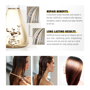 Bộ sản phẩm chăm sóc tóc dùng trong salon nhãn hiệu riêng 120ml/450ml Kooplex N1 N2 giúp phục hồi tóc hư tổn, tái tạo liên kết tóc bị gãy rụng - Product Image 4