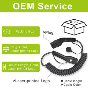 Nuovo Cavo di Ricarica per Veicoli Elettrici IP65 da Tipo 2 a Tipo 1, 3.5kW 7kW, 16A 32A, 5m - Product Image 5