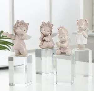 Cerámica Popular decoraciones de muñecas confundidas estatuilla Linda porcelana animales/plantas adornos de cerámica