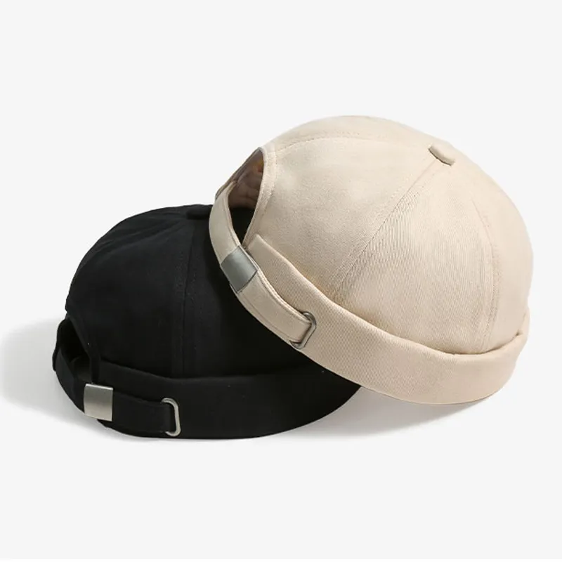 맞춤 로고 일반 빈 선원 남자 라운드 모자 brimless docker 모자 도매