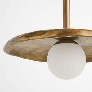 Lámpara Colgante <span class=keywords><strong>de</strong></span> Latón Estilo Wabi Sabi para Isla <span class=keywords><strong>de</strong></span> Cocina, Cafetería, Nórdica, <span class=keywords><strong>de</strong></span> Latón Sólido y Cristal, LED, Venta al por Mayor <span class=keywords><strong>de</strong></span> Fábrica, Lámpara Colgante Lilypad - Product Image 3