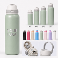 Gobelets isothermes de 32 oz avec logo, porte-bouteille d'eau avec sangle, bouteille d'eau en acier inoxydable, cadeau de Noël