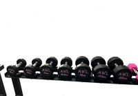 Équipement de musculation, ensembles d'haltères, haltères de gym en TPE de haute qualité à 12 faces