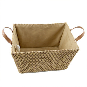 Boîte de rangement domestique avec panier en tissu pour vêtements <span class=keywords><strong>Design</strong></span> tissé en corde de <span class=keywords><strong>papier</strong></span> - Product Image 5